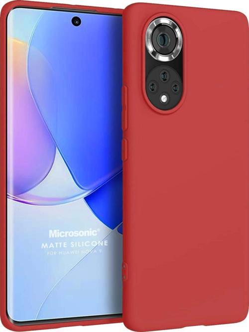Matte Silicone Huawei Nova 9 Kılıf Kırmızı