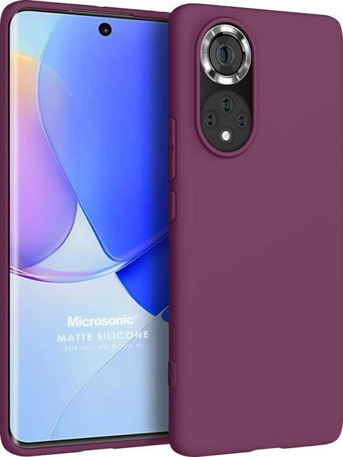 Matte Silicone Huawei Nova 9 Kılıf Mor