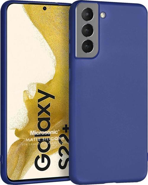 Matte Silicone Samsung Galaxy S22 Plus Kılıf Lacivert