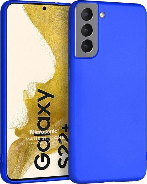 Matte Silicone Samsung Galaxy S22 Plus Kılıf Mavi
