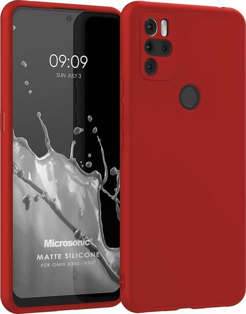 Matte Silicone Omix X300 Kılıf Kırmızı