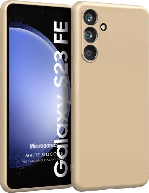 Matte Silicone Samsung Galaxy S23 FE Kılıf Gold