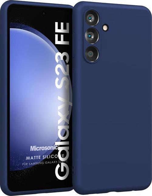 Matte Silicone Samsung Galaxy S23 FE Kılıf Lacivert