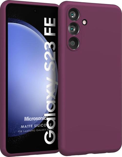 Matte Silicone Samsung Galaxy S23 FE Kılıf Mor