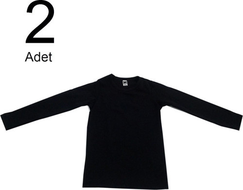 Kız Çocuk Siyah 2'Li Paket Termal Uzun Kol Body Elf568Tut0836T2