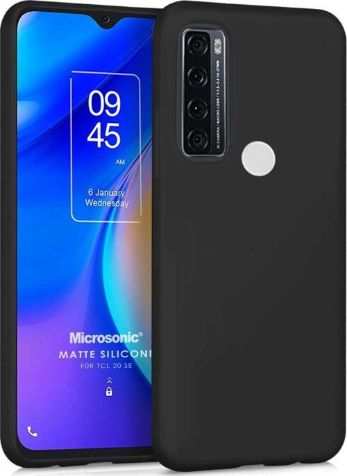 Matte Silicone TCL 20 SE Kılıf Siyah