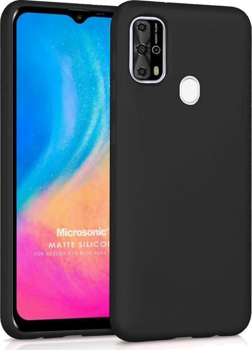 Matte Silicone Reeder P13 Blue Max Pro Lite Kılıf Siyah