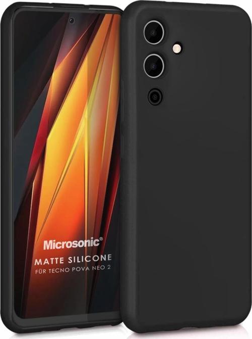 Matte Silicone TECNO Pova Neo 2 Kılıf Siyah