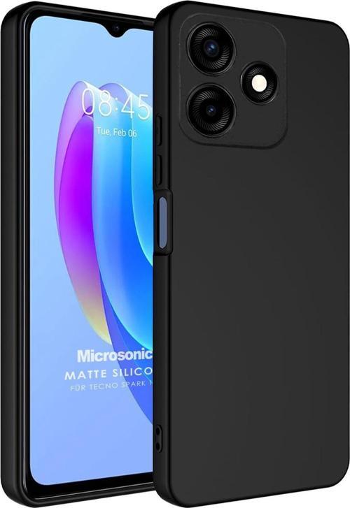 Matte Silicone TECNO Spark 10C Kılıf Siyah