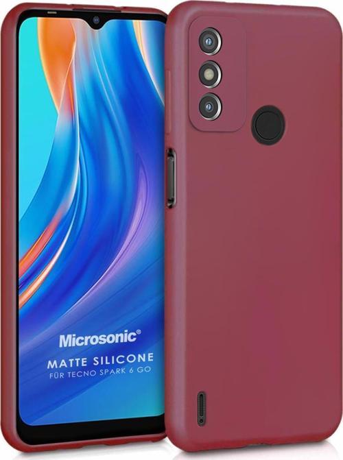 Matte Silicone TECNO Spark 6 Go Kılıf Mor