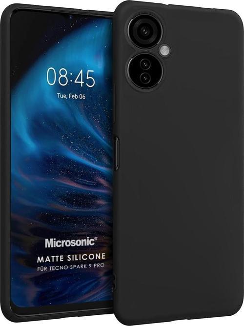 Matte Silicone TECNO Spark 9 Pro Kılıf Siyah