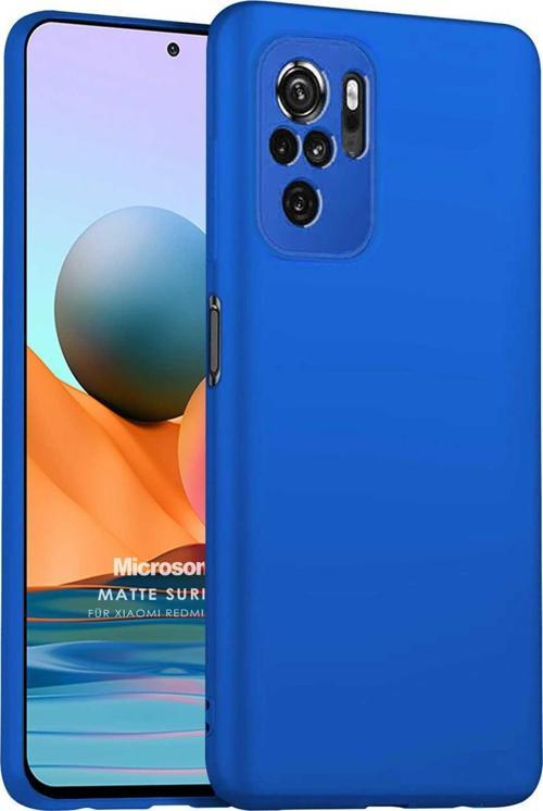 Matte Silicone Xiaomi Redmi Note 10 Kılıf Mavi