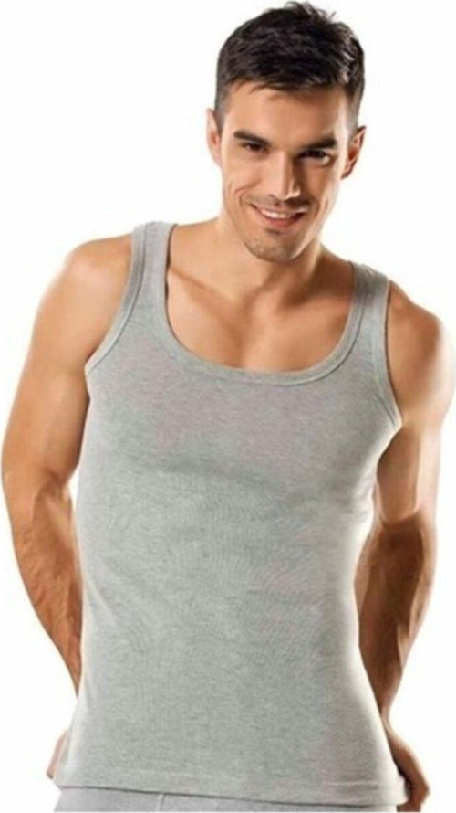 Erkek Gri Ribana Klasik Atlet 6 Lı Paket 0118