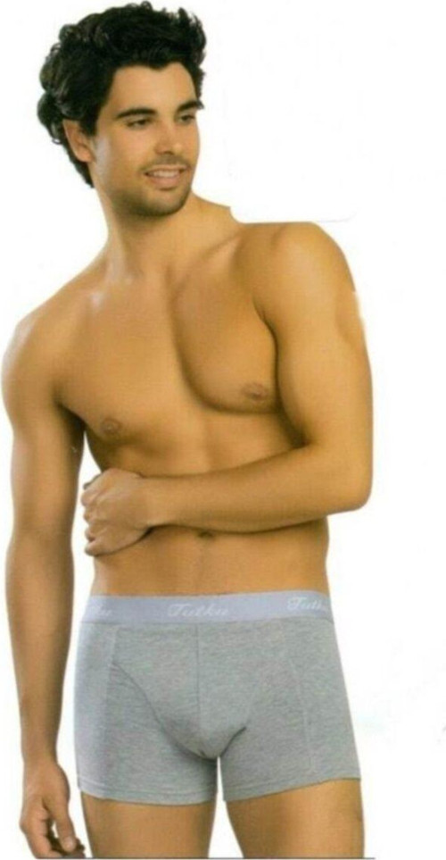 Erkek Gri Elastan Boxer 3'Lü Paket