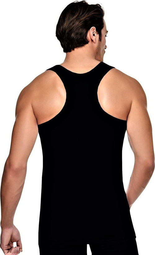 Erkek 6'Lı Paket %100 Pamuklu Ribana Spor Atlet S Beden Dikişsiz Siyah Beyaz