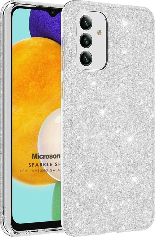 Samsung Galaxy A04S Kılıf Sparkle Shiny Gümüş