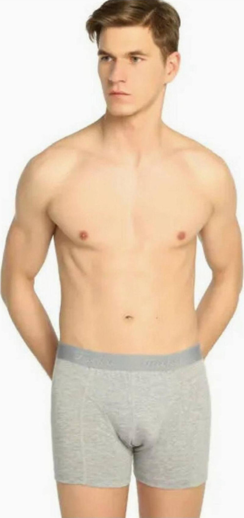 Erkek Gri Likralı Elastan Boxer 3'Lü Paket Yeni Sezon