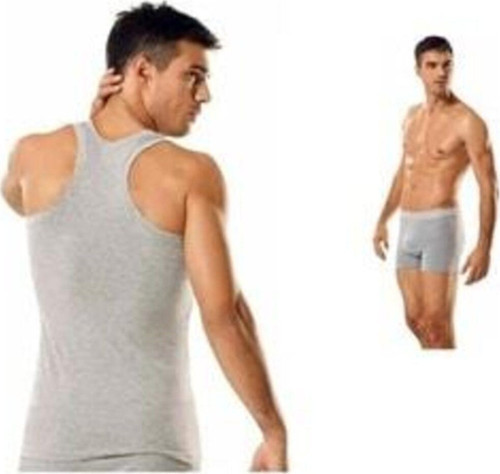 Erkek Gri 4'Lü Paket Pamuklu Ribana Sporcu Atleti Ve Boxer 4'Lü Paket
