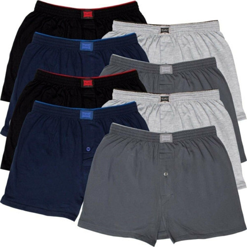 Mr 8'Li Paket Havlu Bel Erkek Boxer (Gri-Siyah-Lacivert-Füme)