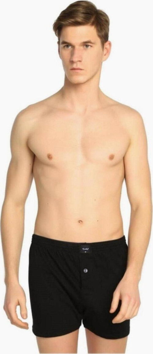 %100 Pamuk Erkek Boxer Siyah 5'Li Paket Yeni Sezon