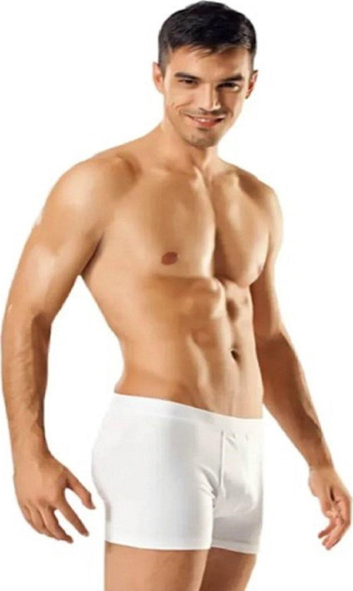 Erkek Likralı Elastan Boxer Beyaz Renk 5'Li Paket Abani Classic