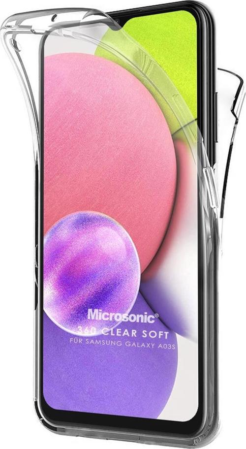 Samsung Galaxy A03s Kılıf 6 Tarafı Tam Full Koruma 360 Clear Soft Şeffaf