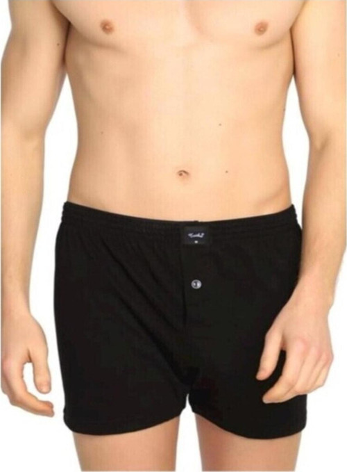 Erkek Siyah 4 Adet Pamuklu Düğmeli Boxer Füme Nlbtqn-117