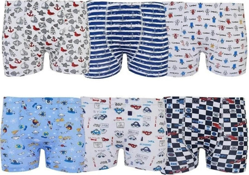 Erkek Çocuk Renkli Elastan Empirme Boxer