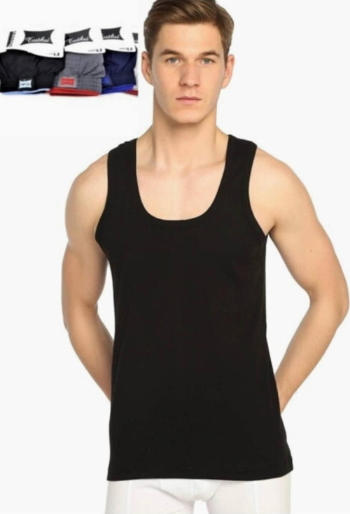 Erkek Karışık Renk Boxer Siyah Renk Ribana Atlet 6'Lı Paket Yeni Sezon
