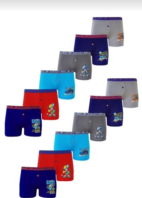 Erkek Çocuk Likralı Boxer 4Lü