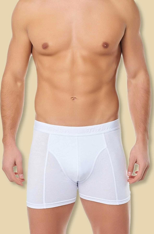 Erkek Beyaz 6'Lı Paket Elastan Streç Boxer