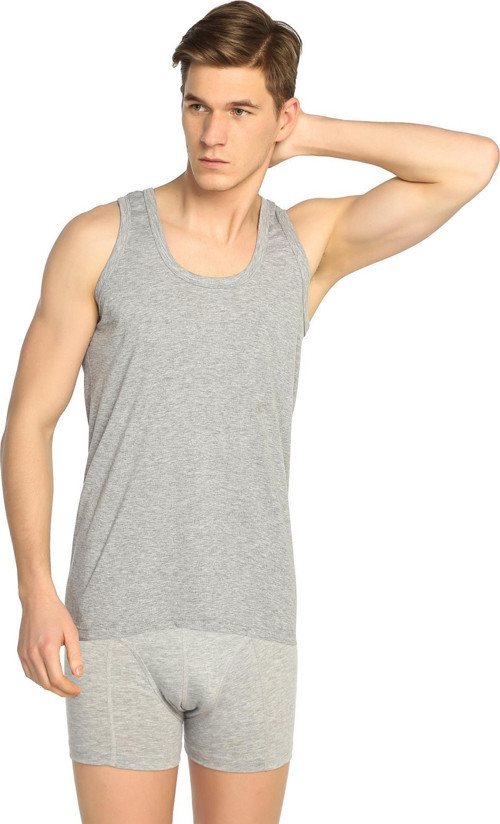 Erkek Gri Erkek Ribana Atlet Likralı Boxer Takım Elf568T01020114Ccm
