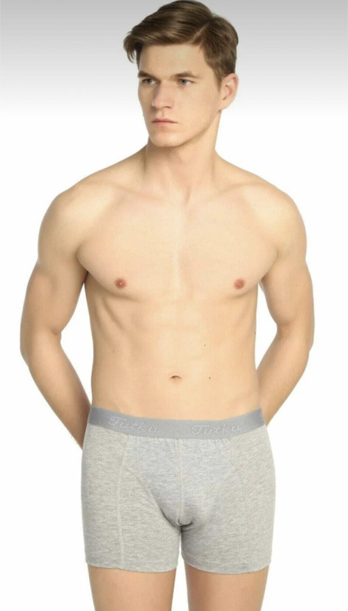 Erkek Siyah 3'Lü Paket Likralı Boxer Elf568T0114Ccm3