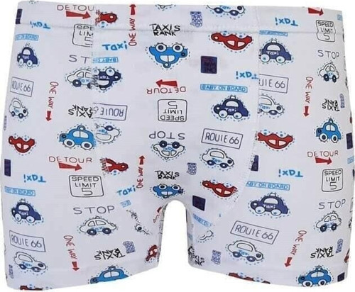 Erkek Çocuk Elastan Emprime Boxer 9 Adet