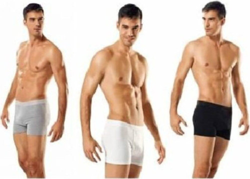 Erkek Beyaz Pamuklu Elastan Likralı Boxer 3Lü Paket