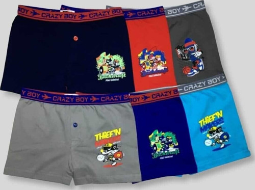 Erkek Çocuk Elastan Baskılı Boxer 3'Lü Paket