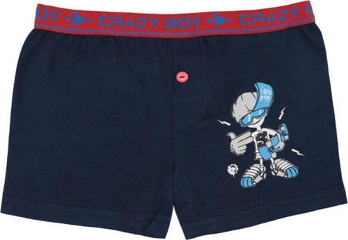 Baskılı Elastan Erkek Çocuk Boxer 253 | Lacivert