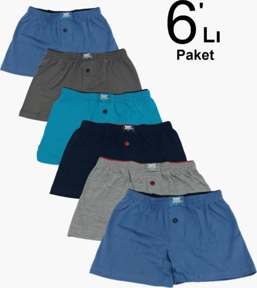 Erkek Çocuk 6'Lı Paket Havlu Bel Boxer Elf568C6 Yeni Sezon