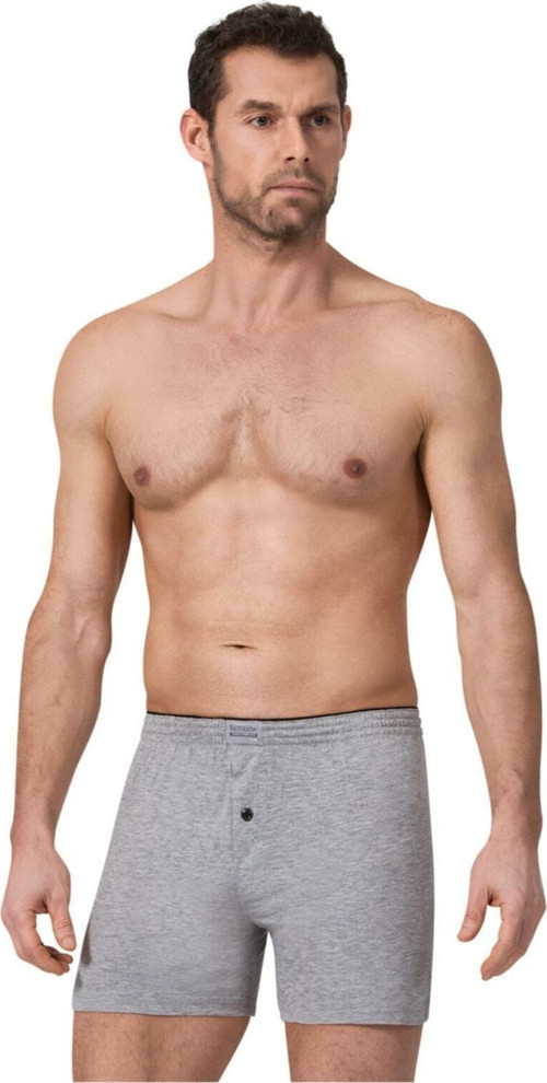 3 Adet Gri Renk Penye Boxer