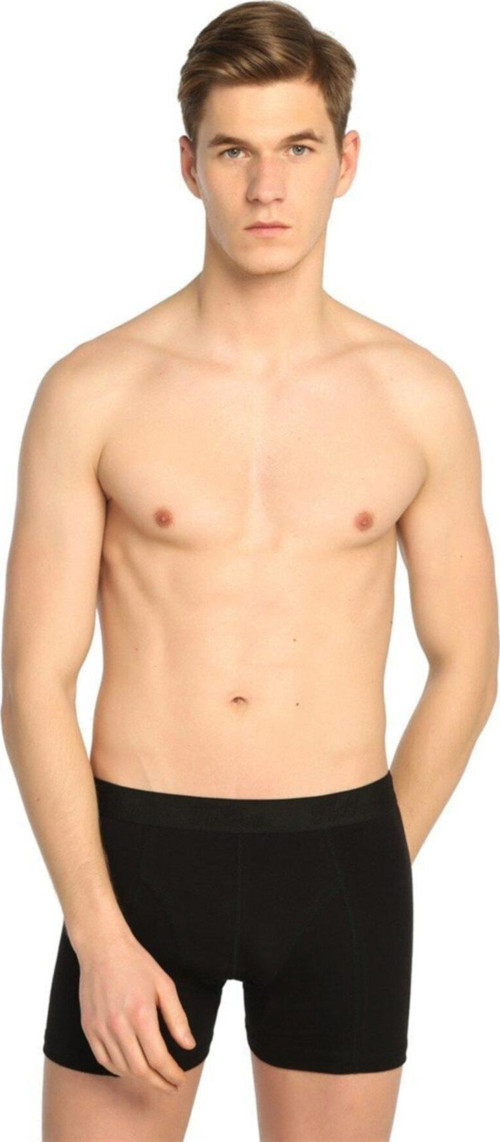 Erkek Siyah Likralı Spor Boxer 4Adet