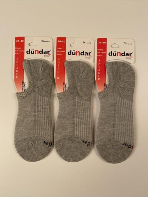 Unisex Sneaker Dikişsiz Çorap 3'Lü
