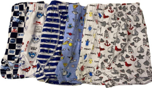 Erkek Pamuklu Baskılı Çocuk Boxer 6'Lı