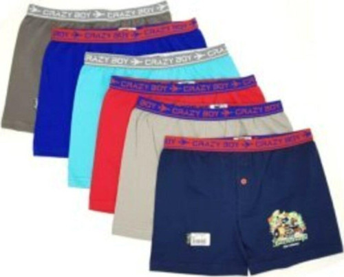 6'Lı Paket Erkek Çocuk Renkli Boxer