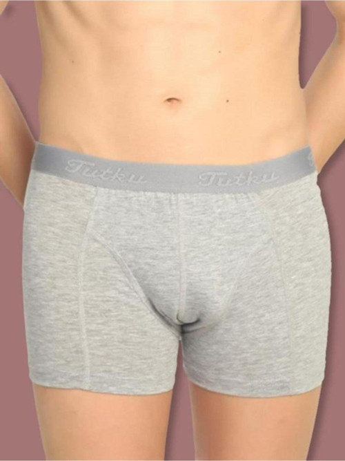 Erkek Gri Likralı Boxer 9 Lu