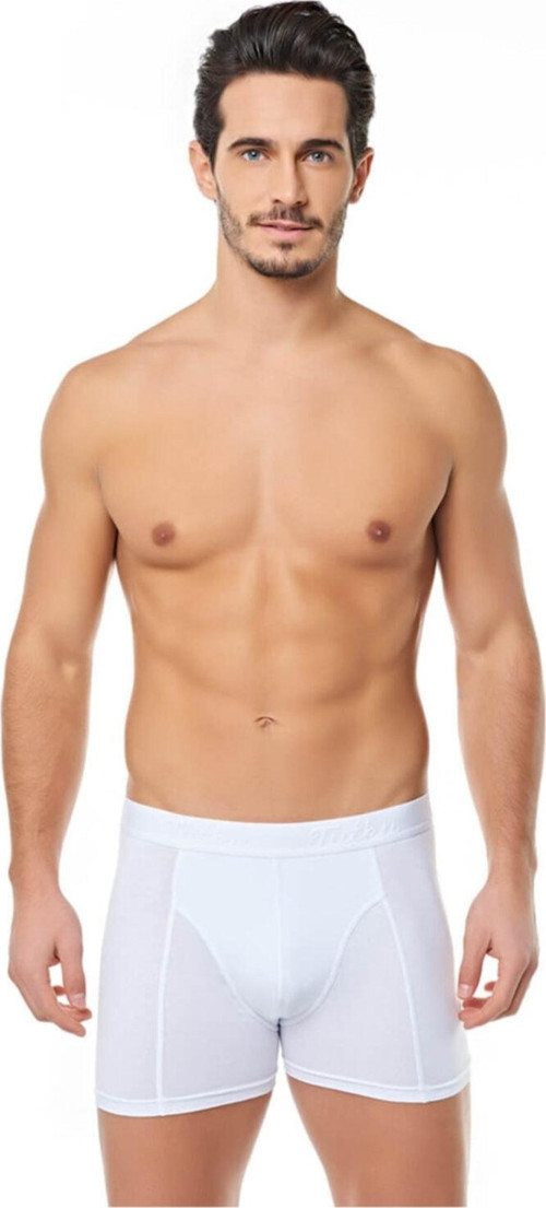 Erkek Elastan Boxer - 3'Lü Paket - Beyaz