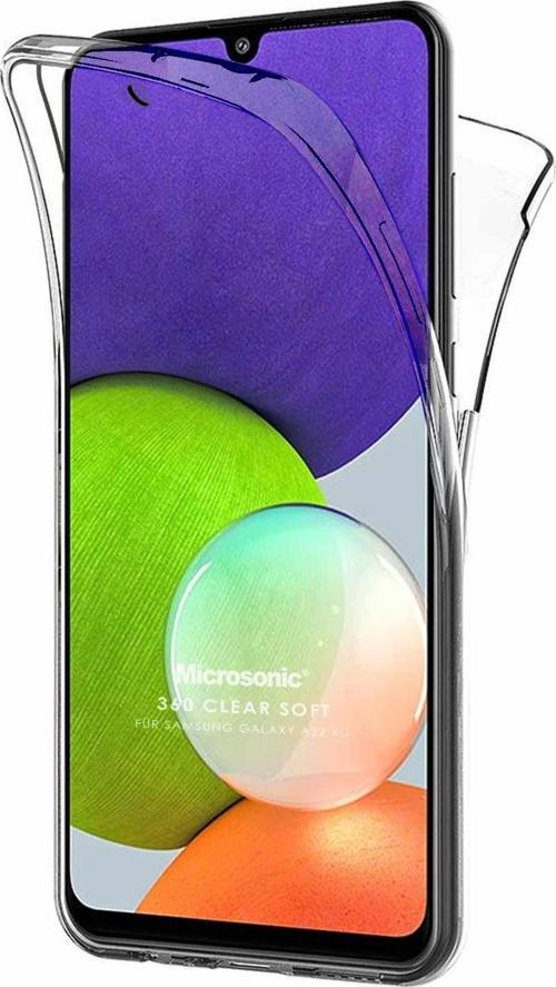 Samsung Galaxy M22 Kılıf 6 Tarafı Tam Full Koruma 360 Clear Soft Şeffaf