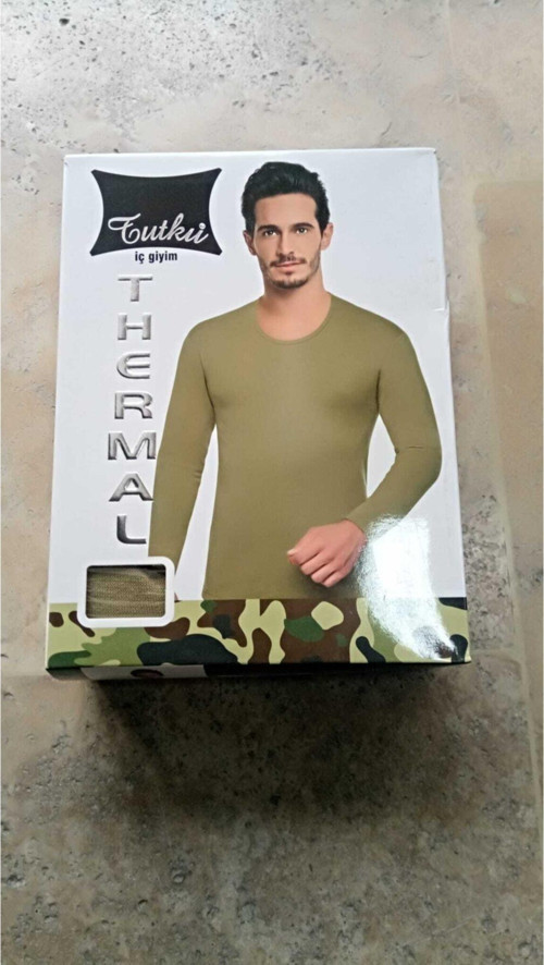 Haki Yeşili Erkek Termal Fanila