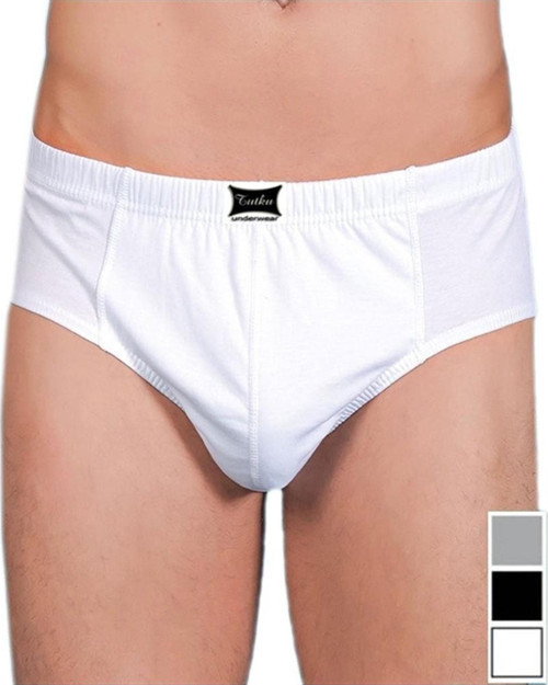 Erkek Beyaz Iç Giyim Pamuklu Slip Külot Don 6'Lı Paket