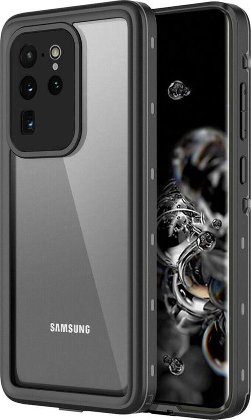 Samsung Galaxy S20 Ultra Kılıf Waterproof 360 Full Body Protective Siyah