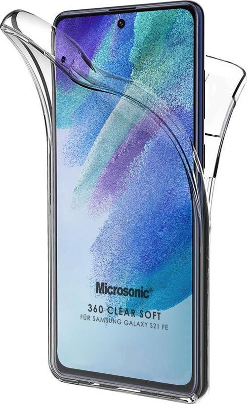 Samsung Galaxy S21 FE Kılıf 6 Tarafı Tam Full Koruma 360 Clear Soft Şeffaf